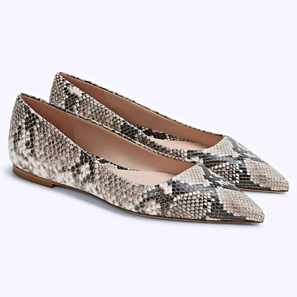 Aqua Women's Abel Snake Embossed Point Toe Flats Size 7 M (MSRP $79) - Picture 1 of 10